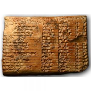 Tablilla babilónica matemática