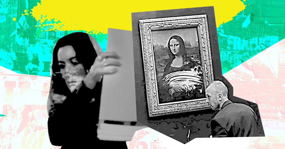 El pastelazo a la pintura de la Mona Lisa, ¿intervención o vandalismo? 
