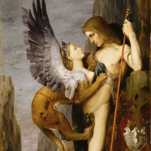 Edipo y la esfinge de Gustave Moreau