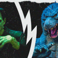 Los monstruos Godzilla y Frankenstein cara a cara