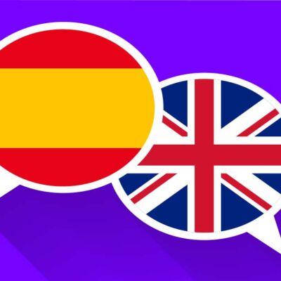 Banderas de España e Inglaterra
