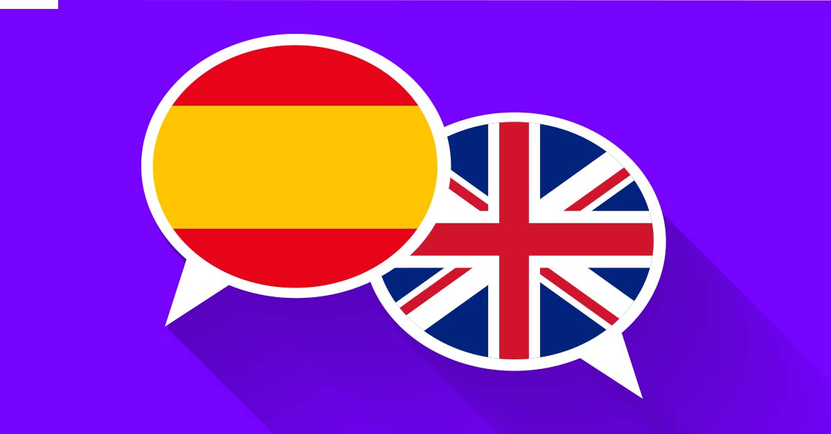 Banderas de España e Inglaterra