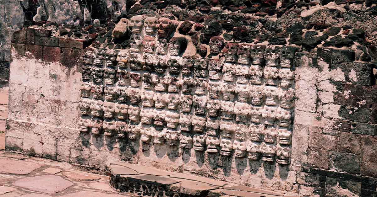 Cráneos en Tenochtitlan