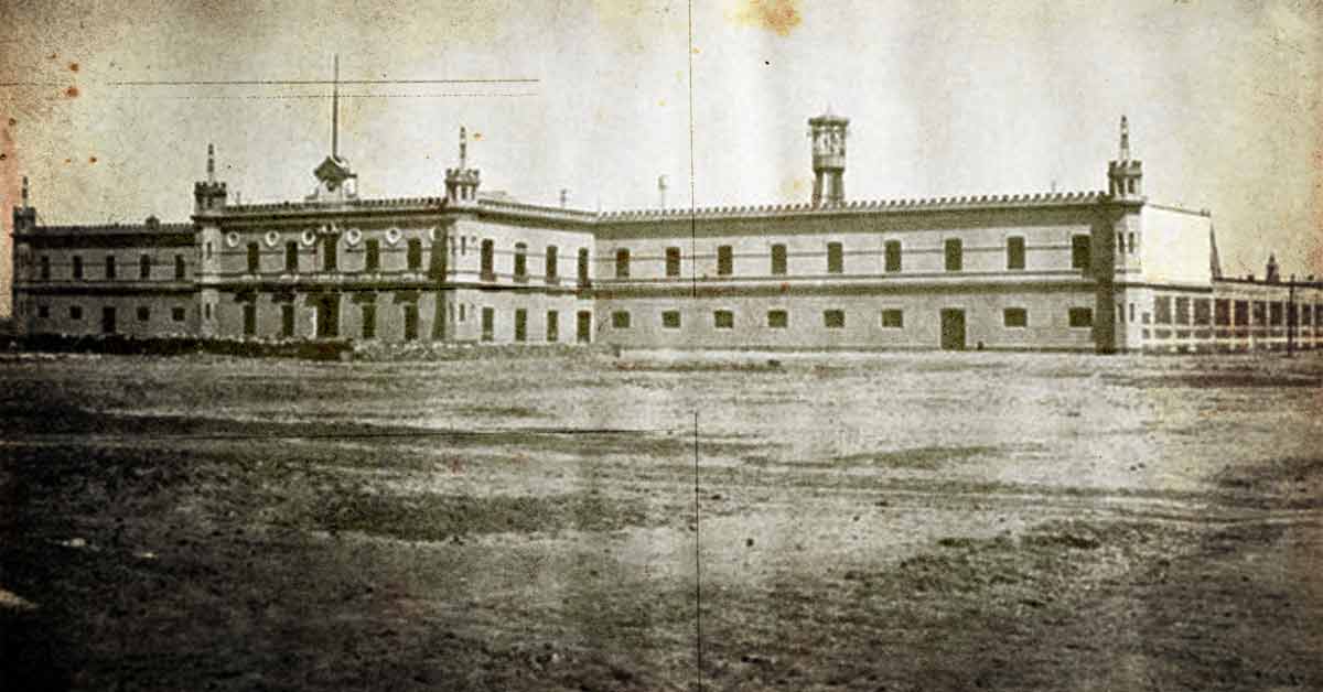 Foto antigua del Palacio de Lecumberri