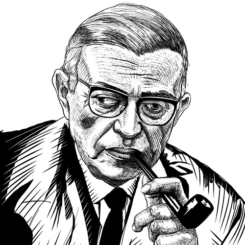 Ilustración de Jean Paul-Sartre