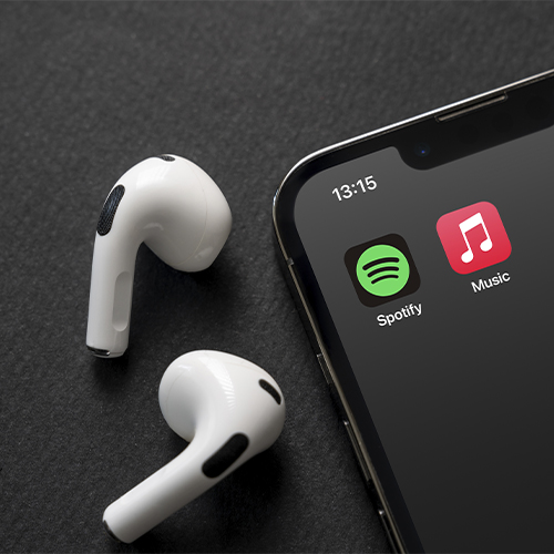 Audifonos y apps de spotify y Applemusic