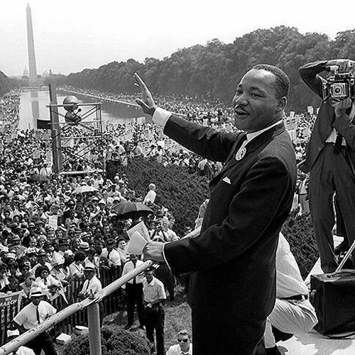 King Jr. durante un discurso masivo. 