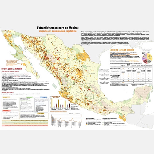 Extractivismo minero en México. Elaborado por Geocomunes. 