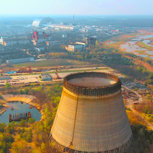 Antigua planta nuclear de Chernobyl. 