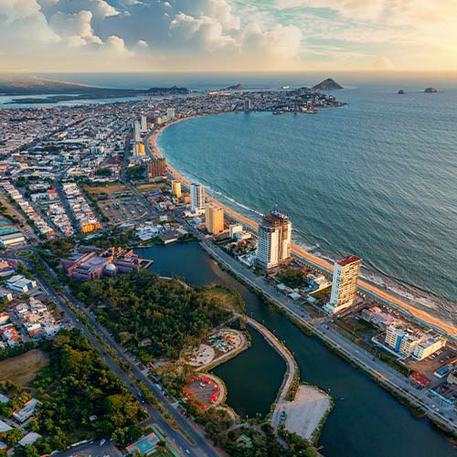 Vista aérea de Bahía de Mazatlán